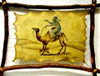 Подарок 1640 / Картина на коже Верхом на верблюде, рамка из тутовника 48 х 37 см