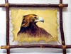 Подарок 1745 / Орел - картина на специальной коже в рамке из тутовника  45 х 36 см