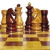 Подарок 1882 / Высококачественный Шахматный набор из карельской берёзы Ларец малый 41 х 41 см.