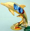 Подарок 2240 / Сувенир Дельфин с голубым кристаллом.