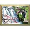 Подарок 3508 / Объёмная 3D картина Сакура у водопада 40 х 60 см.