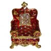 Подарок 3582 / Ювелирная шкатулка Рубиновый трон 5 х 5,5 см.