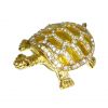Подарок 3587 / Ювелирная шкатулка Золотая черепаха и сама украшение 2 х 7 см.
