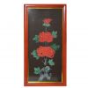Подарок 3626 / Картина Хризантема из ценного природного нефрита  43 х 22 см.