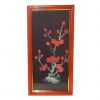 Подарок 3629 / Картина Сакура из ценного природного нефрита 43 х 22 см.